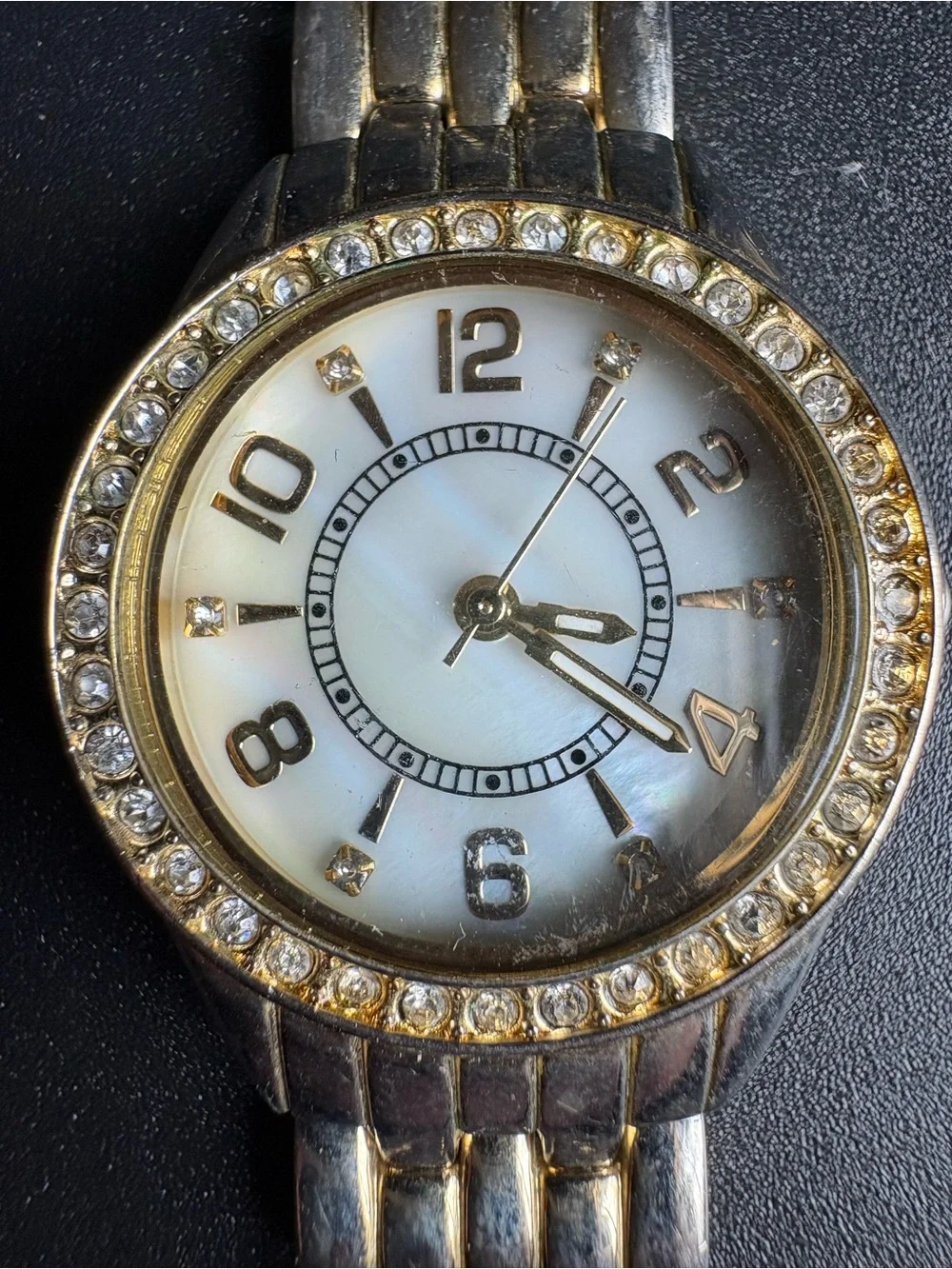 Gold-Tone Women's Crystal Accent Bracelet Watch - Gold